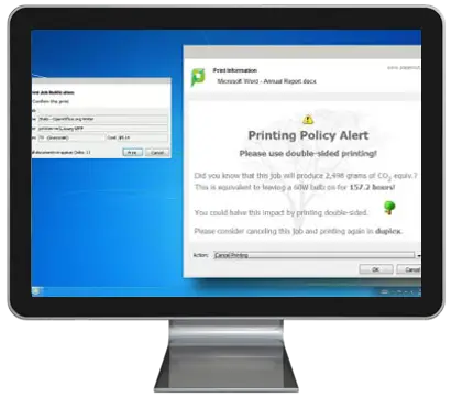 Papercut, Print Policy Alert, BXI Consultants