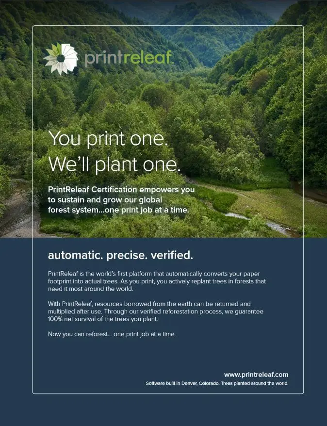 Full Brochure Cover, PrintReleaf, BXI Consultants